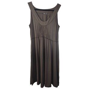 NWT Marc Aurel Women 12 Mocha Midi Dress Capsule Wardrobe Minimalist Chic Staple